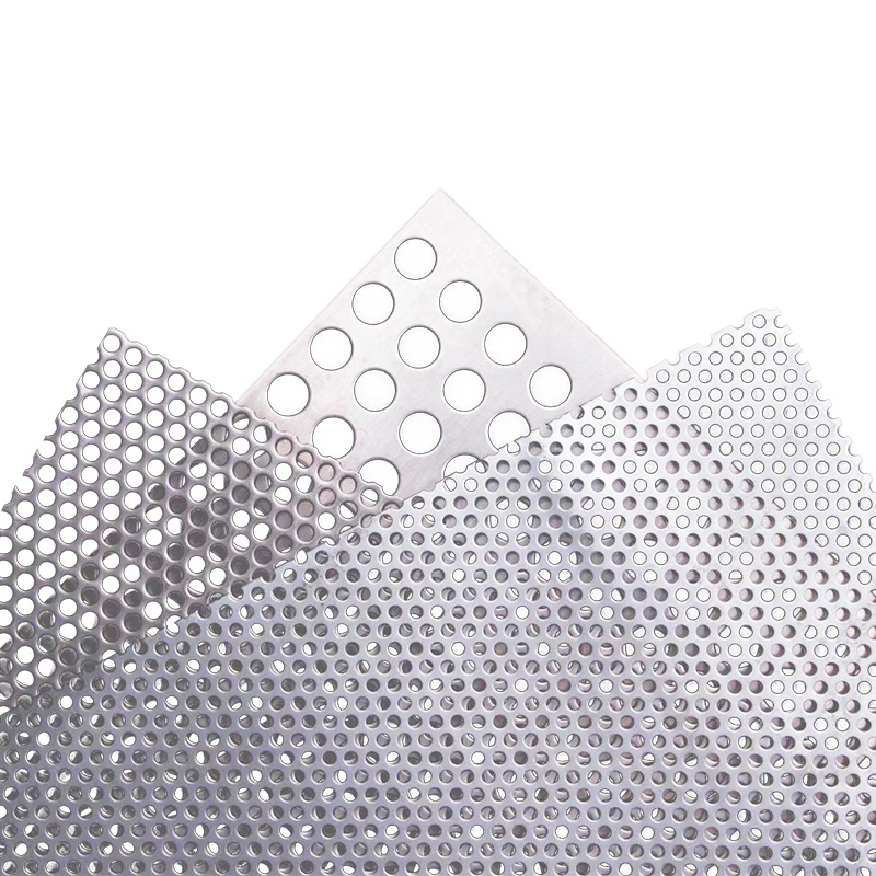 Lochblech Aluminium, perforated metal plate, industrial Stock Photo